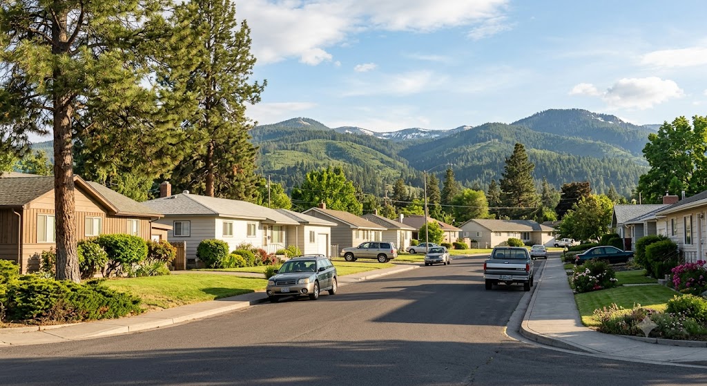 Affordable Klamath Falls neighborhood with mountain views